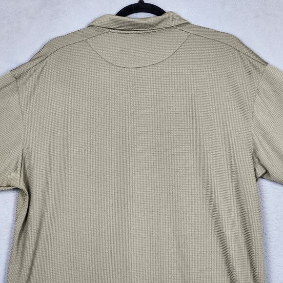 NOTRE DAME Shirt Mens Large Green Button Up Short Sleeve ADIDAS Climalite Y2K - Picture 9 of 14